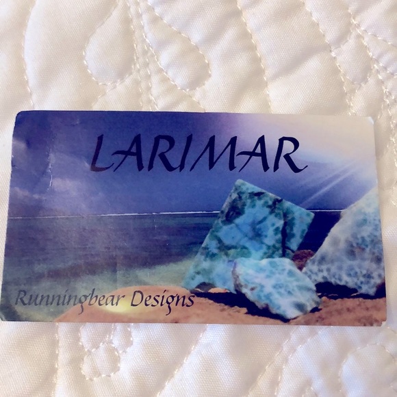 Rare LARIMAR stone pendant w/Sterling Silver - Picture 8 of 11